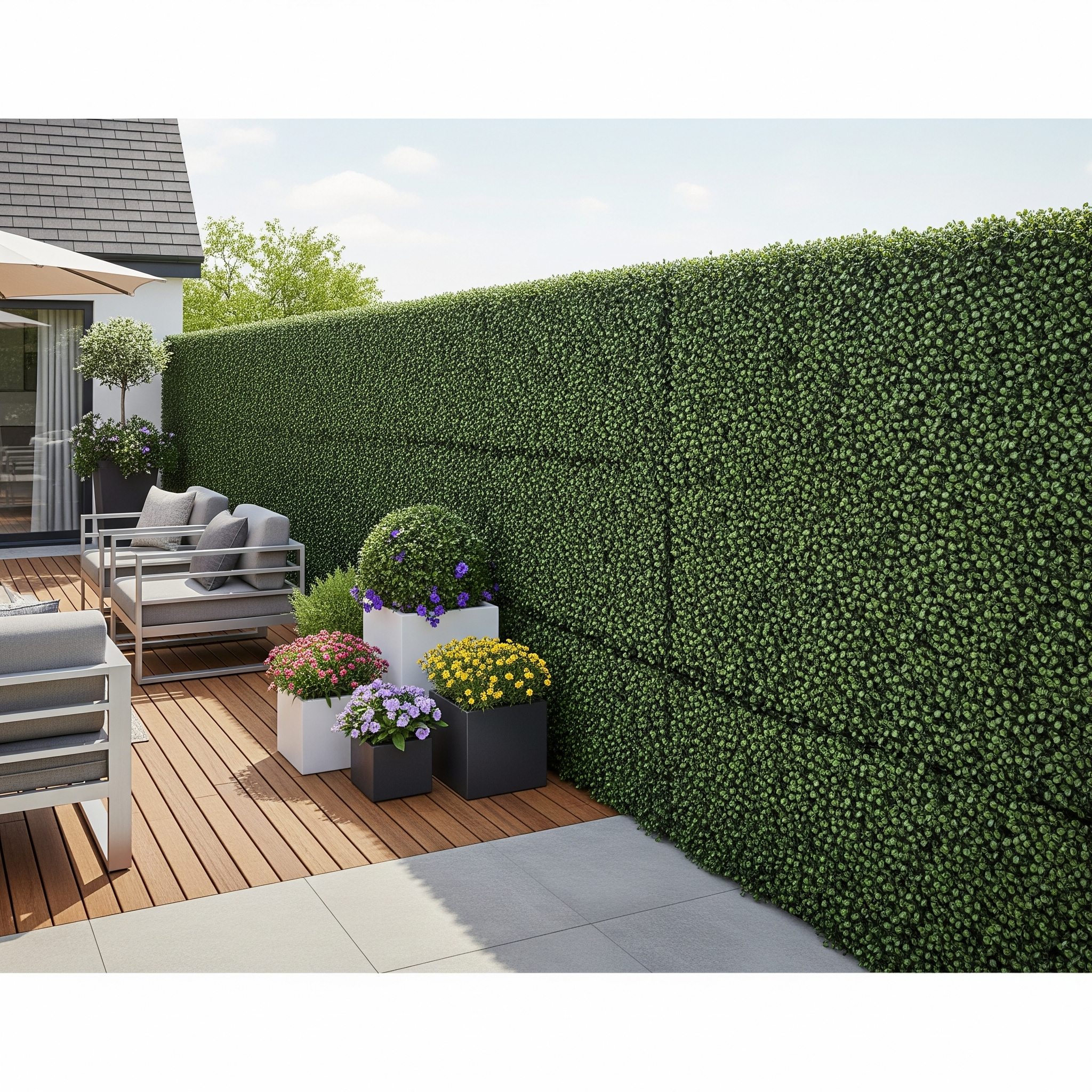 Modular Artificial Boxwood Hedge